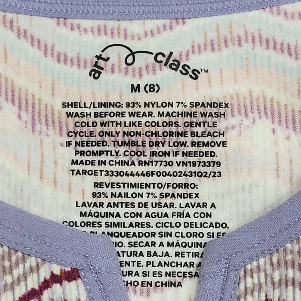 Art Class Kids Long Sleeves Printed Blouse Tee Shirt Top Size Medium 8